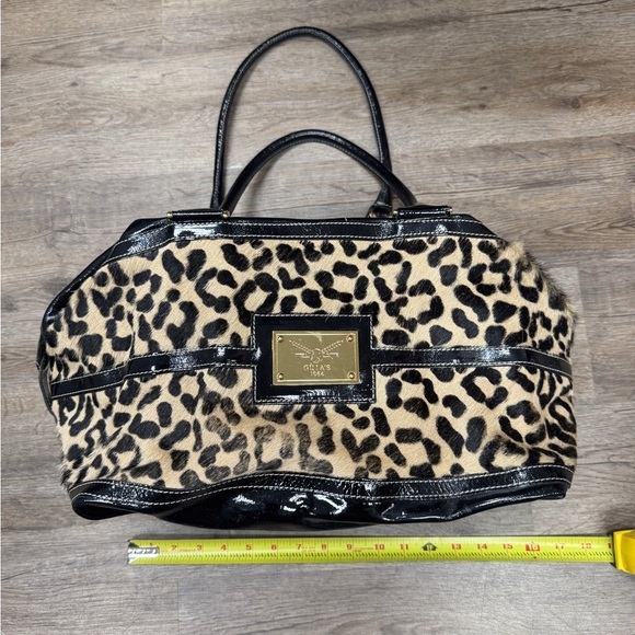 Guia’s 1964 Handbags - Guia’s 1964 Medium Black and Leopard Print Tote Bag